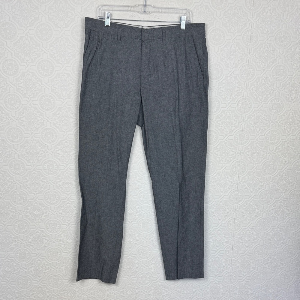 J. Crew Bedford Pant Gray‎ Chambray Men’s 35x32 NWT  Career Office Breathable